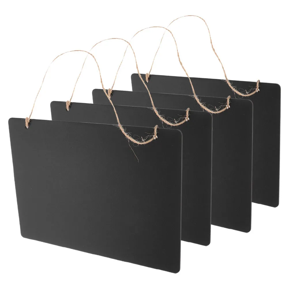 

4Pcs Wooden Chalkboard Signs Double Sided Erasable Memo Board Vintage Design for Wedding Kitchen Home Party Decor