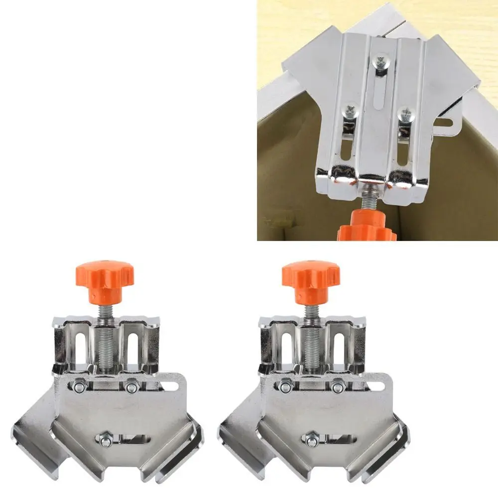 2pcs Durable Stainless Steel Right Angle Clamp Adjustable Open Style Corner Clamp Miter Joint Clamp Carpenter