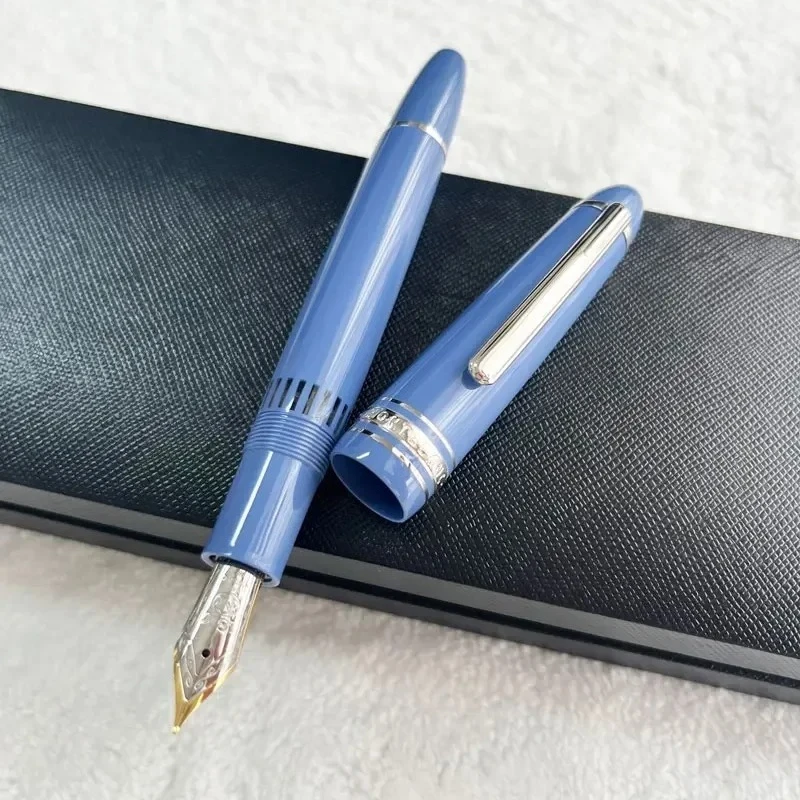 إصدار محدود Msk-149 نافورة تعبئة المكبس MB 4810 بنك الاستثمار القومي الأسود والأزرق الراتنج مكتب الكتابة أقلام الحبر مع الرقم التسلسلي