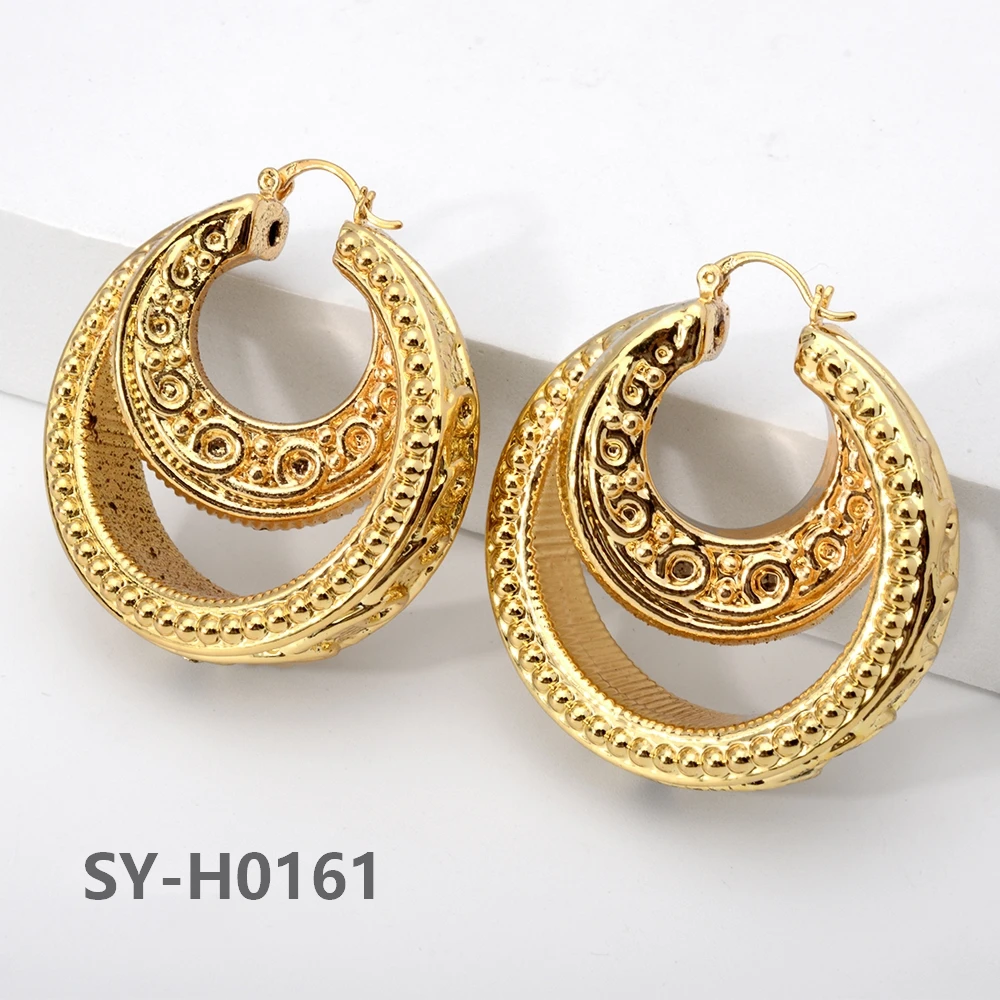 Sunny Jewelry Exaggerated Earrings African New Fashion Copper Large Style For Women Lady Daily Wear Party Wedding Gifts Classic