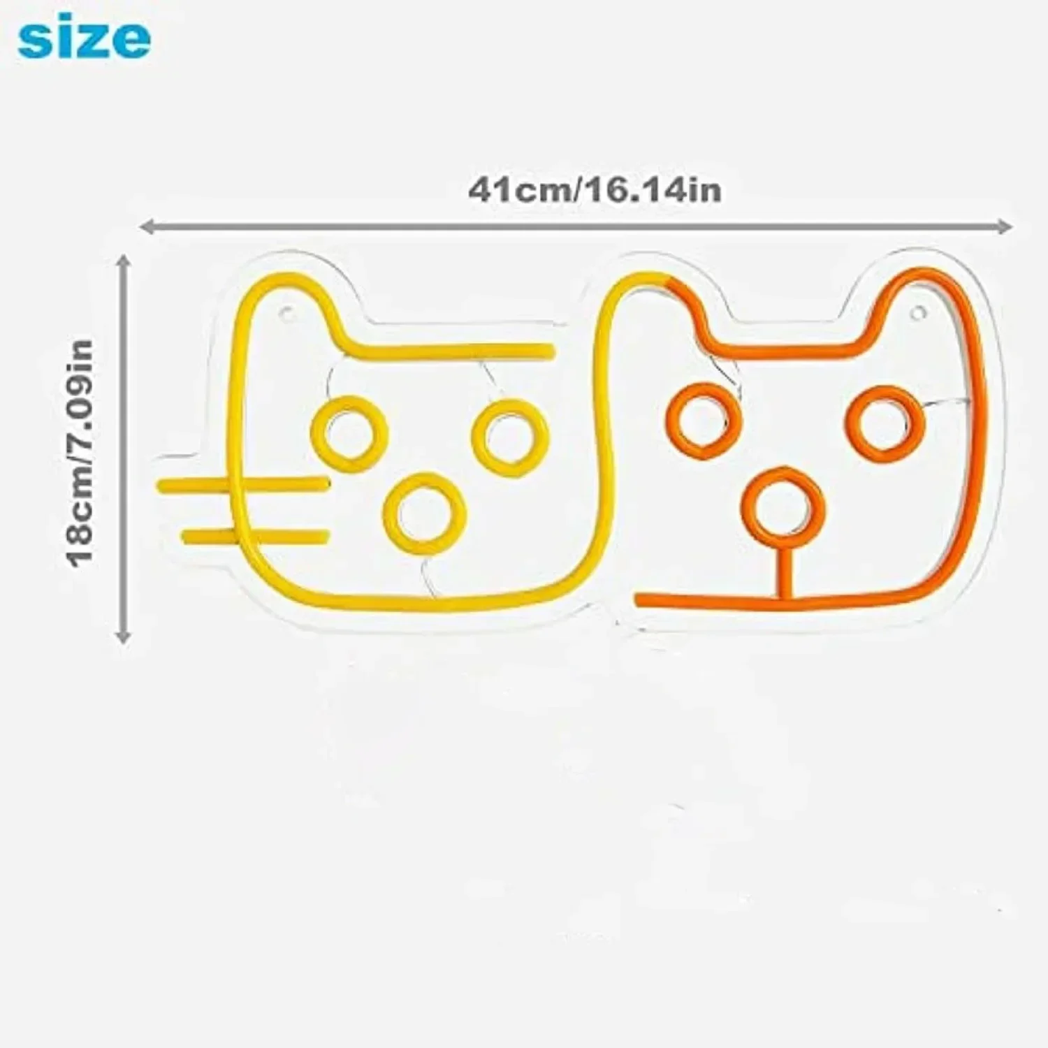 고양이와 개 네온 사인 LED 네온 조명 벽 장식 어린이 방 게임방 파티 크리스마스 장식 어린이 선물 USB 전원