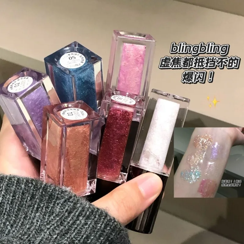 멀티크롬 다이아몬드 쉬머 립글로스 클리어 글리터 메탈릭 핑크 블루 오렌지 립스테인 미러샤인 글로스 3D 스파클링 립스