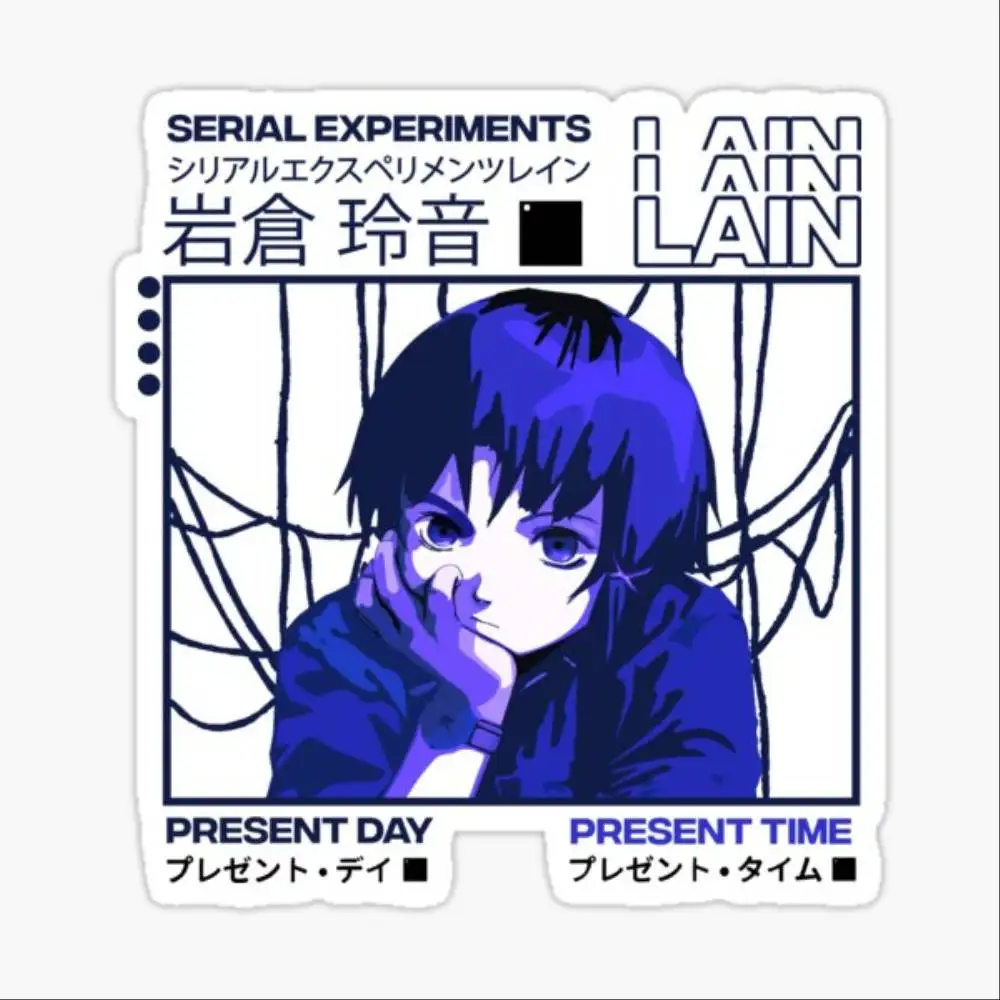 Serial Experiments Lain Waterproof Stickers For Decorating Car Windows Motorcycles And Computers.