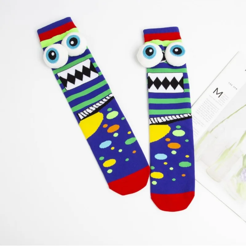 Wholesale of Socks 3D Printed Cartoon Knee High Socks Popular Intermet Celebrity Sock