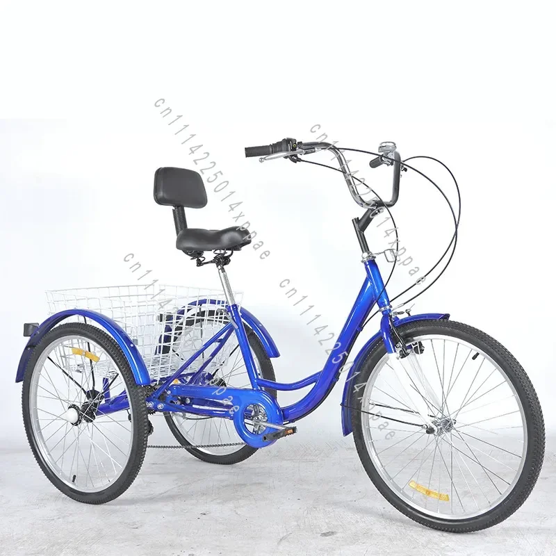 With Shopping Baskets  Backrest Support Stylish 24 Inch Tricycle 3 Wheels Bike Bicycle Gears