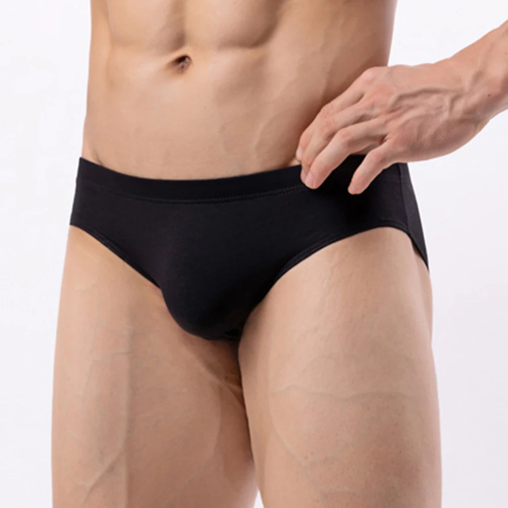 

Sexy Men Briefs Cotton Underwear Jockstrap Hip Lifting Short Trunks Solid Low Waist Panties Elasticity Breathable Underpants