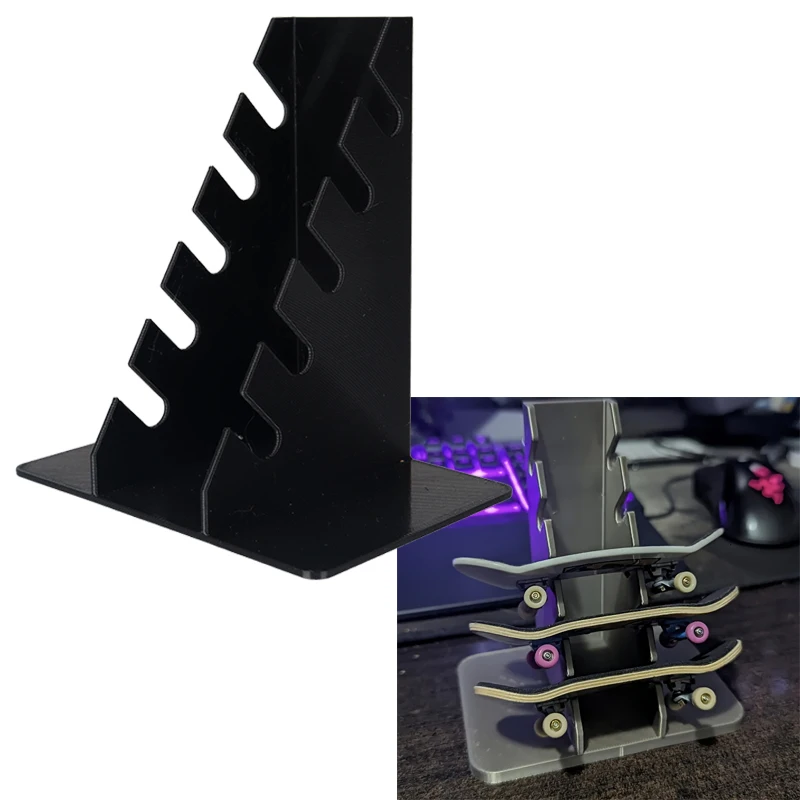 1Pc Finger Skateboard Storage Display Rack Storage Supplies Desktop Storage Rack Finger Skateboard Vertical Shelves Home Decora