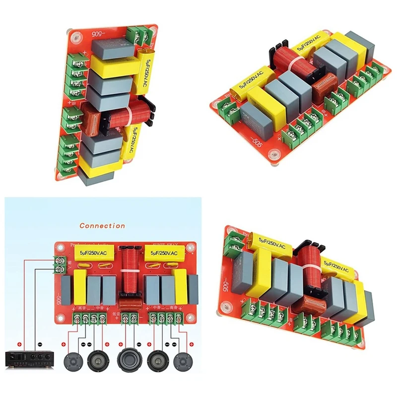 250W Crossover Module 2 High 2 Medium and 1 Low Five Crossover Hifi Hi-Fi Home Theater Audio Crossover Accessories