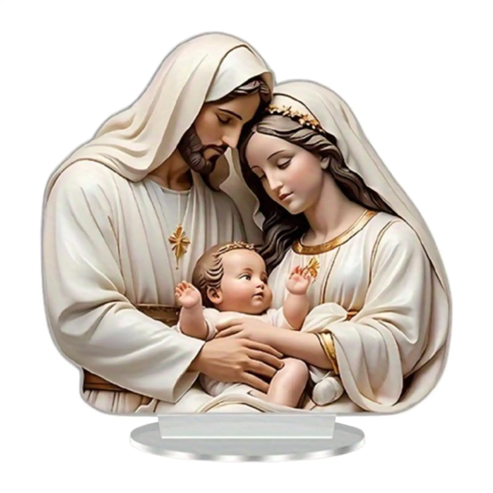 المهد يسوع ولادة عيد الميلاد الجدول محور 2D الاكريليك المسطح