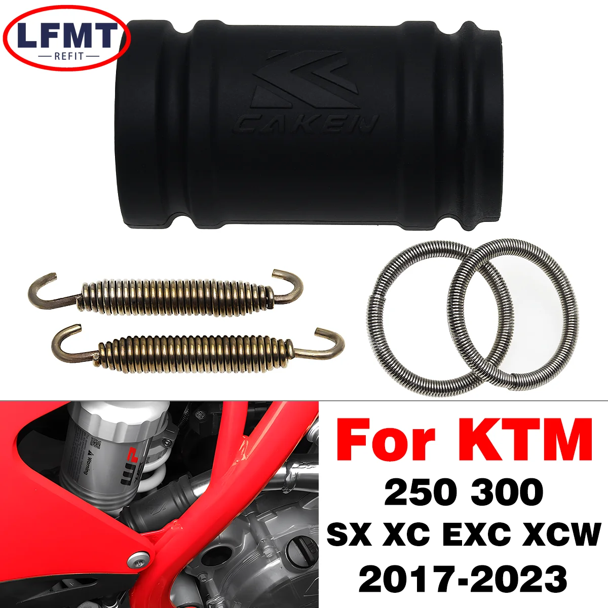 

For KTM 300 250 XC SX XCW EXC TPI 2017-2023 For Husqvarna GAS GAS Exhaust Pipe Tailpipe Seal Ring Spring Exhaust Coupling Kit