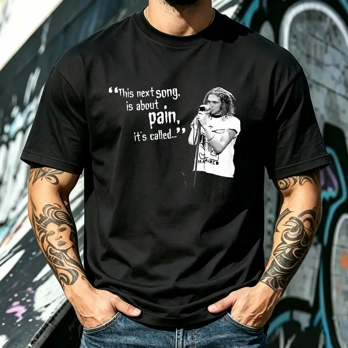 washed T Shirt Layne Staley Thank You For The Memories Retro Size S 4XL NL152 vintage Washed designer clothes fashion