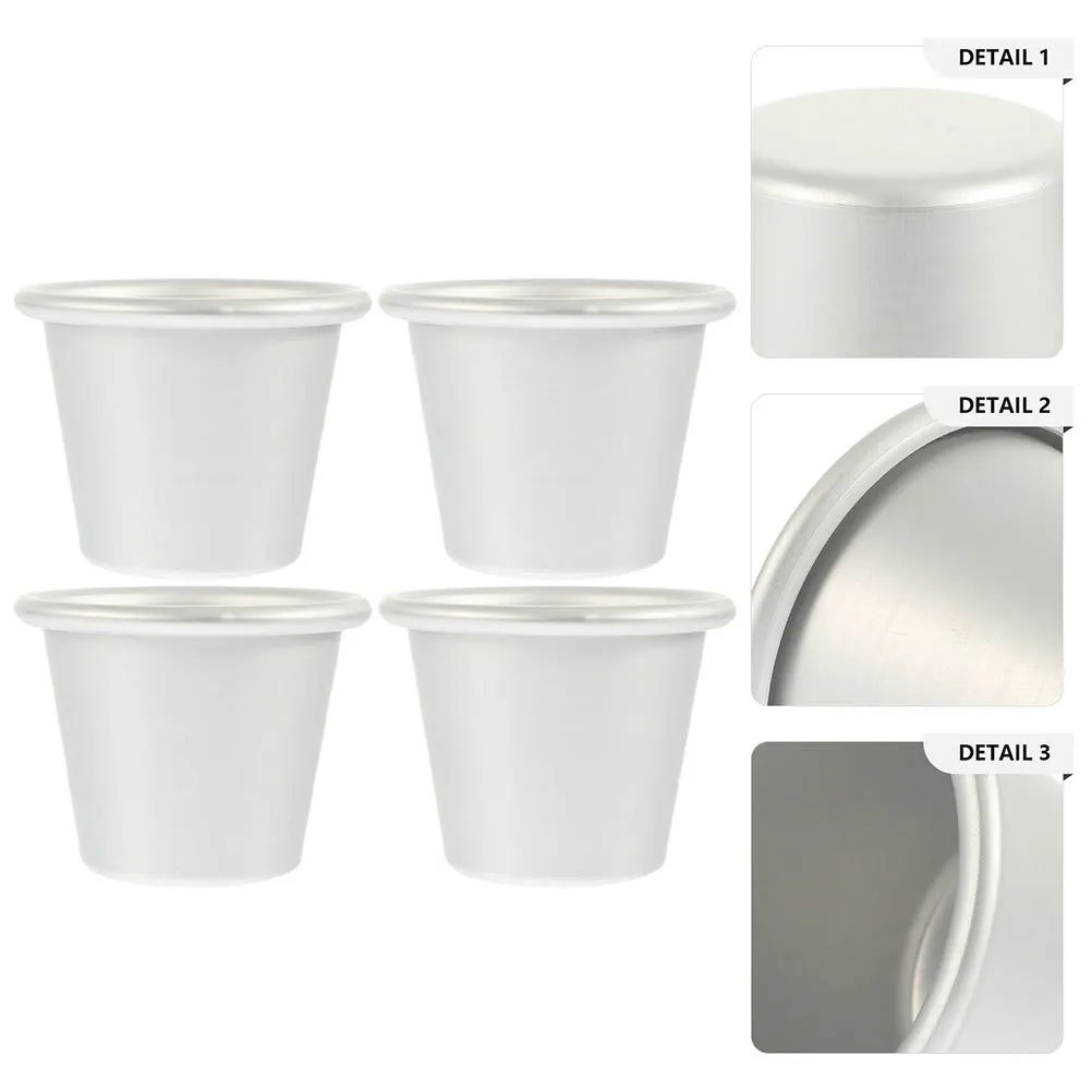 

6Pcs Round Baking Mould Nonstick Cake Pan Pudding Making Tool Aluminum Kitchen Utensil Metal Pudding Moulds