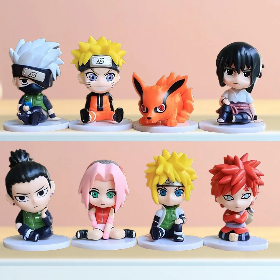 

Brand New Spot Naruto Shippuden Leisurely Doll Sitting Posture Small Action Figure Hand Model Anime Collection Gift