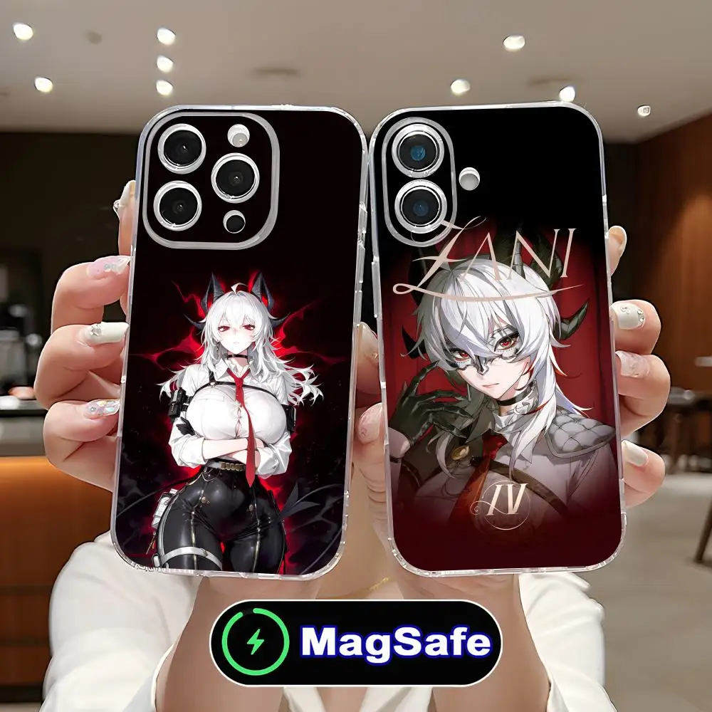 

Чехол для телефона Wuthering Waves Zani для iPhone 17, 16, 15, 14, 13, 12, 11 Air Pro Max Plus Mini Magsafe, прозрачный красочный чехол, красивый