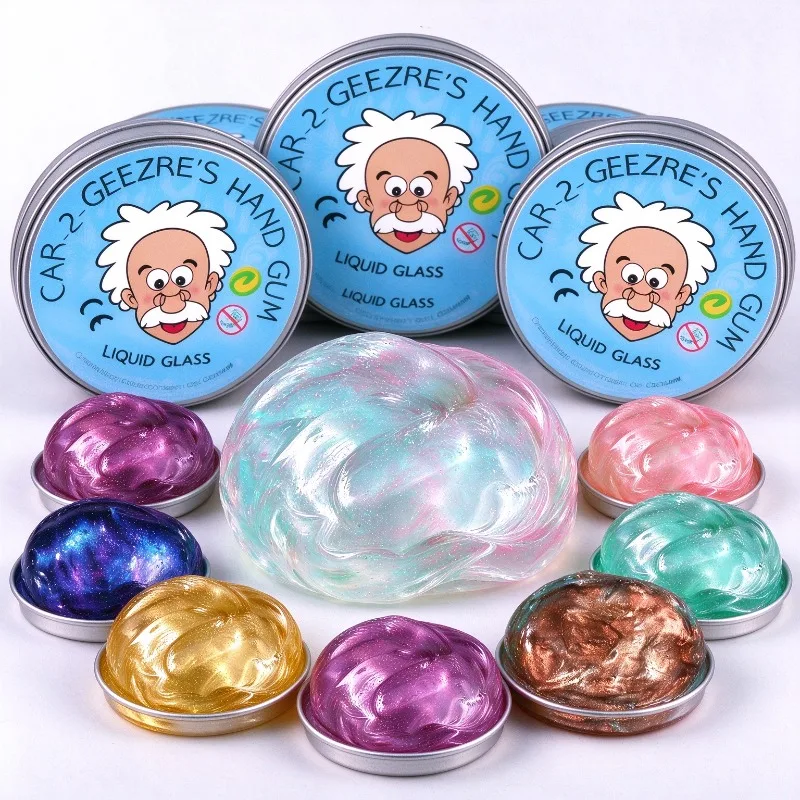 Reusable Putty Liquid Crystal Bouncy Slime Toy Safe Mud Stress Relief Multitone Color Clay Shape Handmade DIY Handgum Playdough