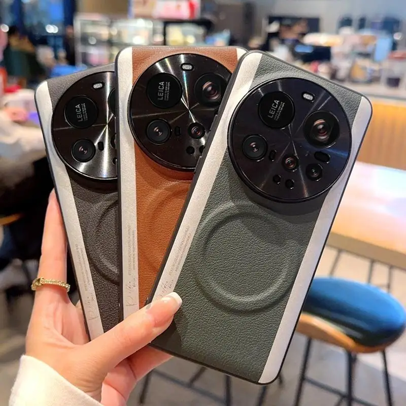 

Удар цвета кожи сильный магнитный корпус для Xiaomi 15 Ультра 13/14 Ультра Mi 15 Pro Coque металлической камеры защиты ударной крышки