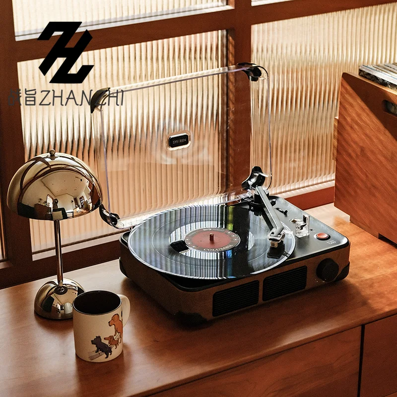 Reproductor de discos de vinilo portátil Bluetooth Retro vinilo Audio Qixi Festival regalo