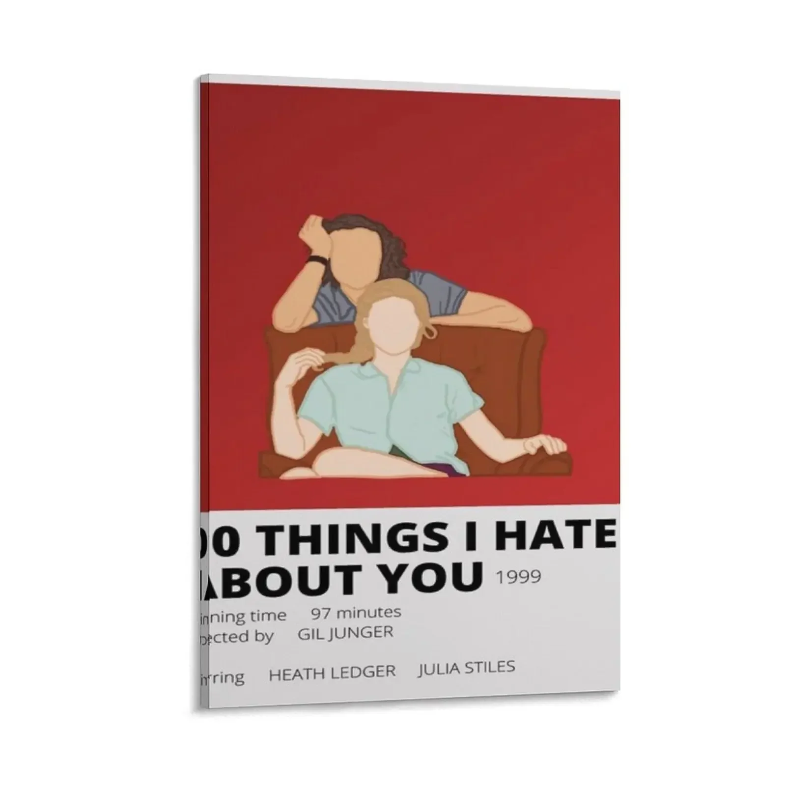 

10 Things I Hate About You (1999) Movie Canvas Painting anime room decor stickers & posters Decor for room