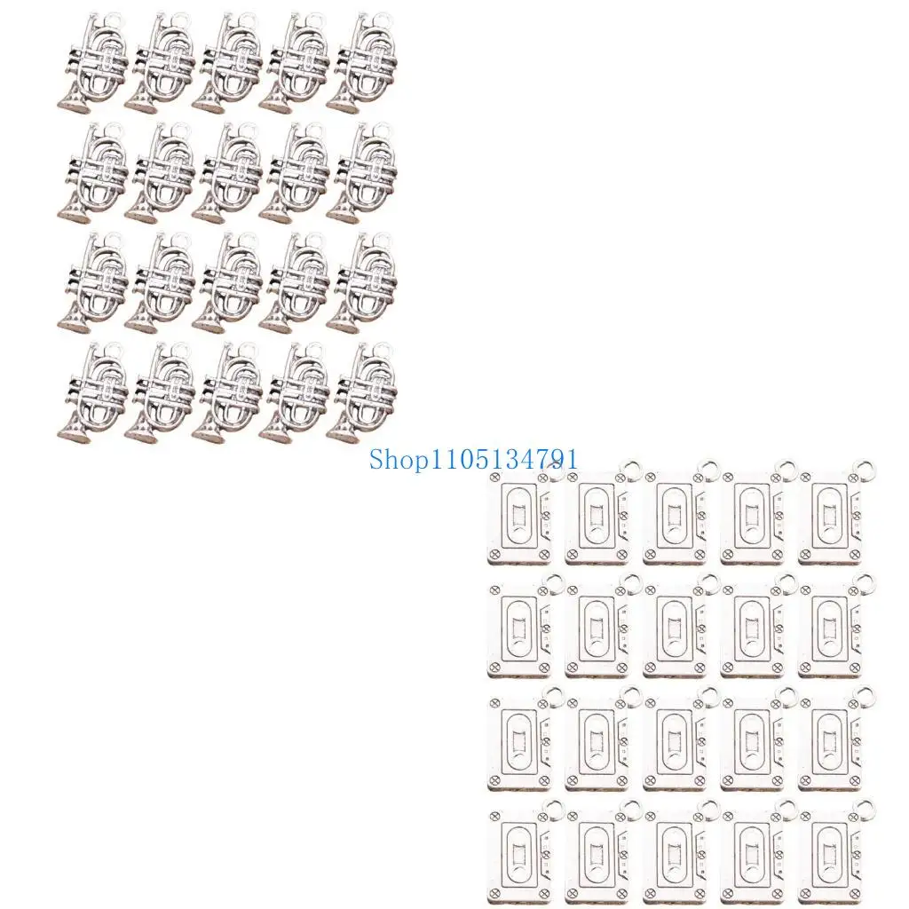 98-км-20pieces-антикварные-серебряные-музыкальные-инструменты-подвеска-для-кассет