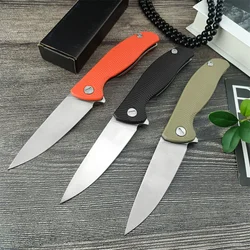 8.62 Inch Folding Knife Clip Point D2 Blade Nylon Fibers Handle High Hardness Wilderness Survival Camping Knife EDC