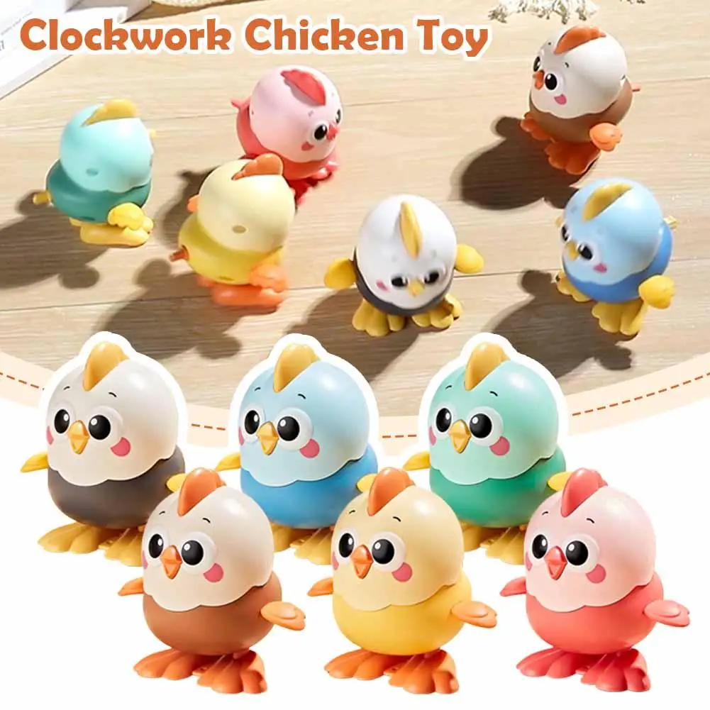 

Wind Up Jumping Chicken Toy Clockwork Spring Action Materia No Needed Kids Battery Gift Fun Cartoon Animal Cute Educational D0R6