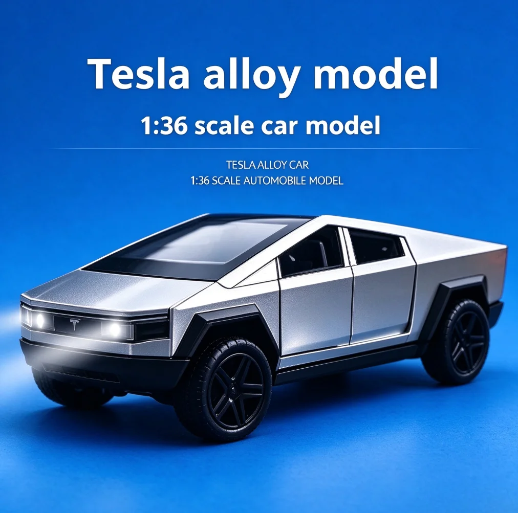 1:36 Collection Pickup Truck Metal Diecast Alloy Simulation Vehicle Model Openable Doors Collectible Car Ornament High-end Gift