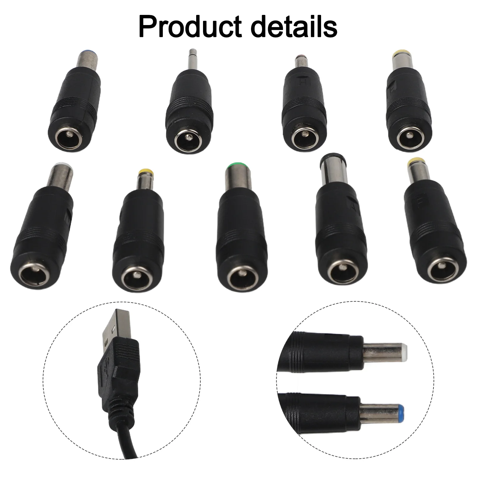 

4.8 * 1.7mm Charging Cable 3.3ft Length Compact Design Hassle-Free Setup Interchangeable Connectors Charging Devices