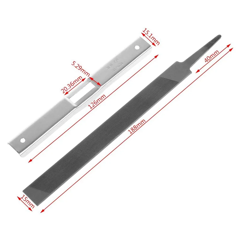 MOPHE-Chainsaw Mower Depth Gauge Steel Flat File Sharpening Tool Guide Tester
