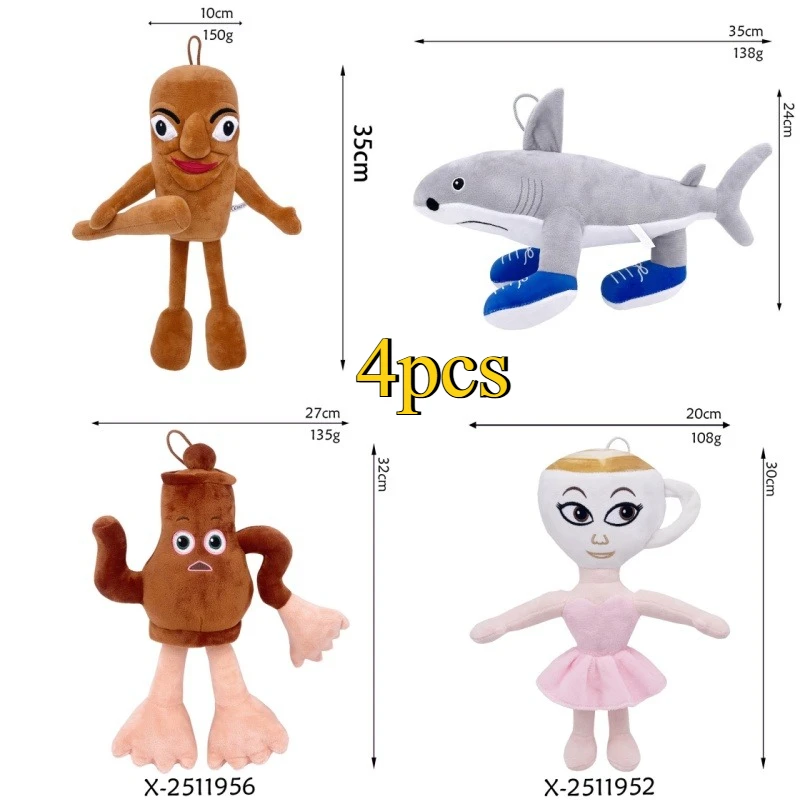 

Italian Brainrot Tung Tung Tung Sahur Plush Toys 22-47cm Tungtung Sahur Tralalero Tralala Shark Plush Soft Stuffed Toy Doll Gift
