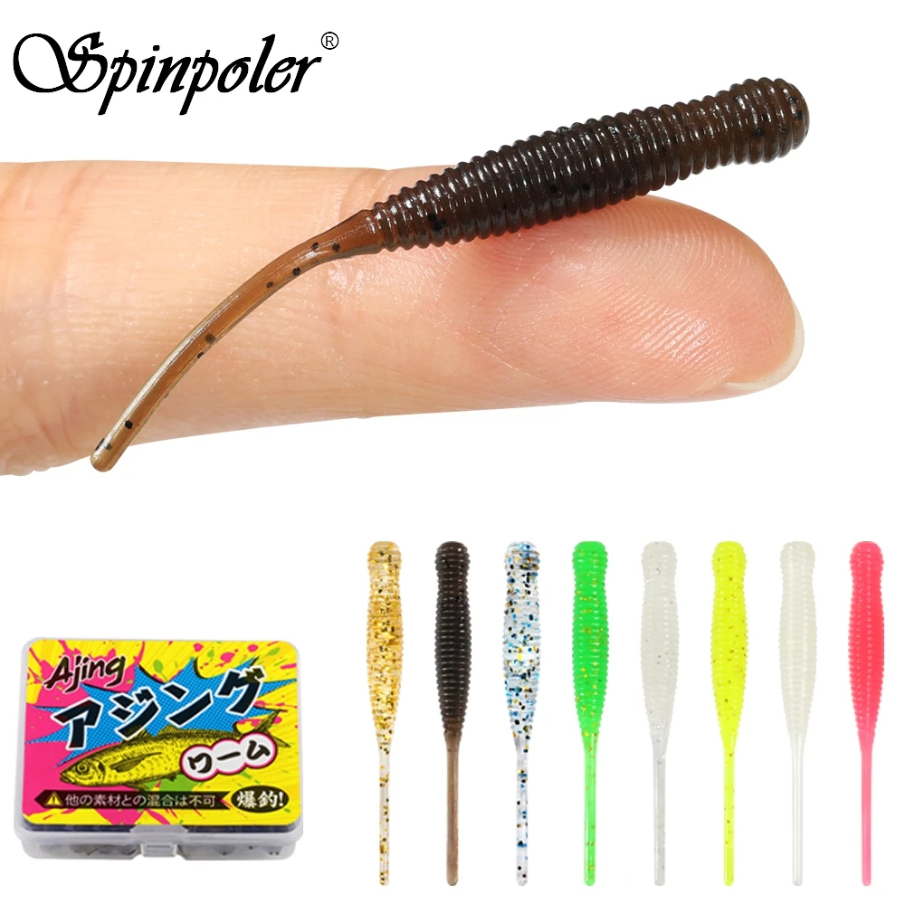 Spinpoler pojedyncza igła ogon robak Micro 44mm przynęta wędkarska Ajing mała Rockfish silikonowa Isca sztuczna przynęta Luminous Jig 20 szt.