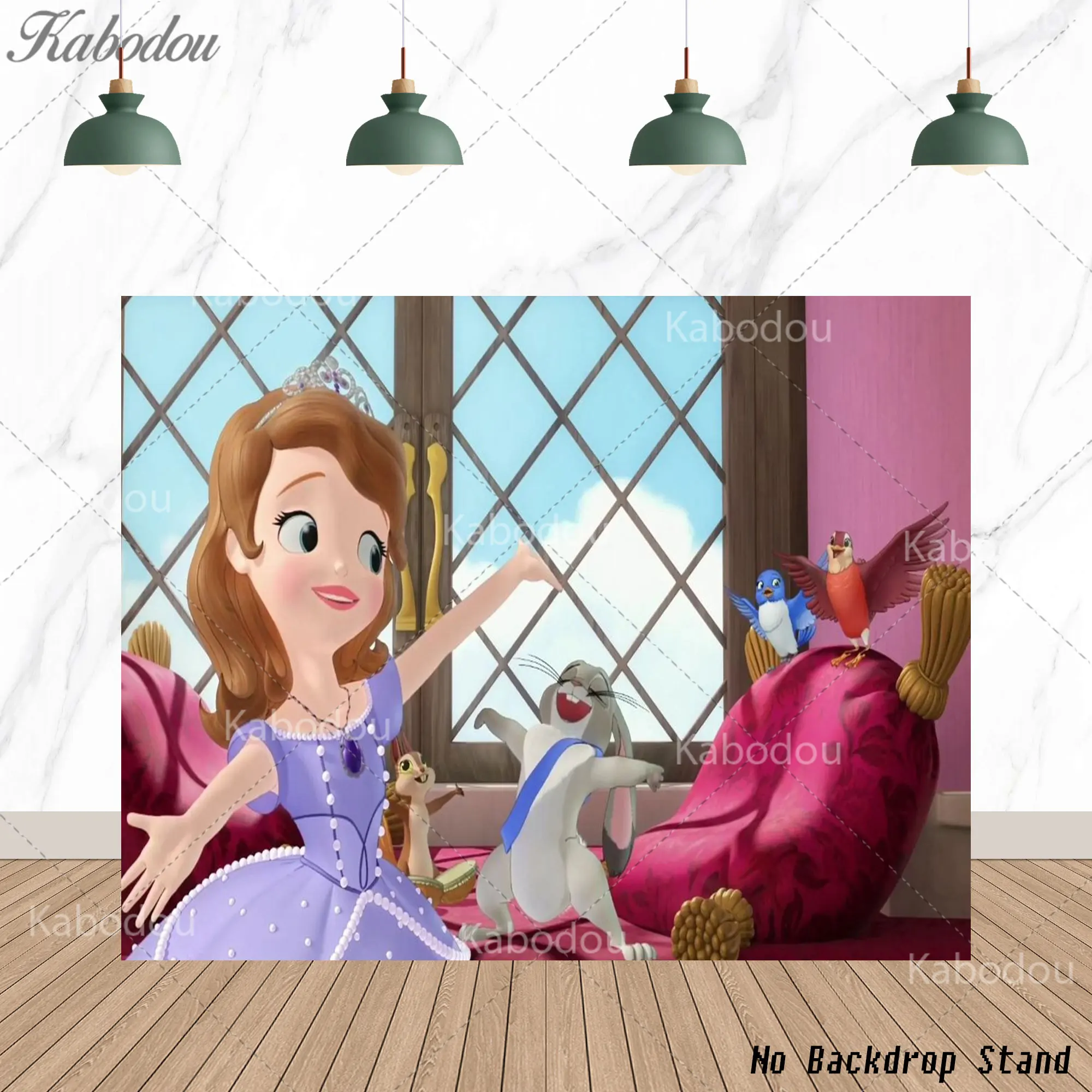 Sofia the First Backdrop Girls Birthday Kid Party Decoration Baby Shower Bedroom Photo Poster Photography Background Studio Prop