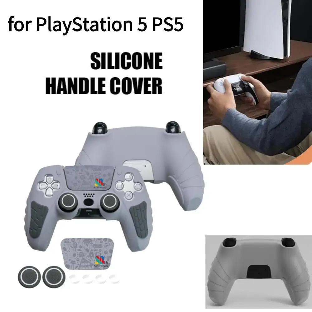 FOR PS5 Controller Cover Case Anti-Slip W/ Thumb Grip Caps Joystick Protector for PlayStation 5 PS5 Controller Rubber Case