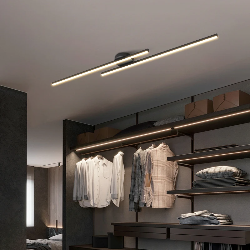 

Minimalist LED Simple Modern Strip Ceiling Chandeliers Corridor Balcony Pendant Lights Creative Entrance Cloakroom Lighting