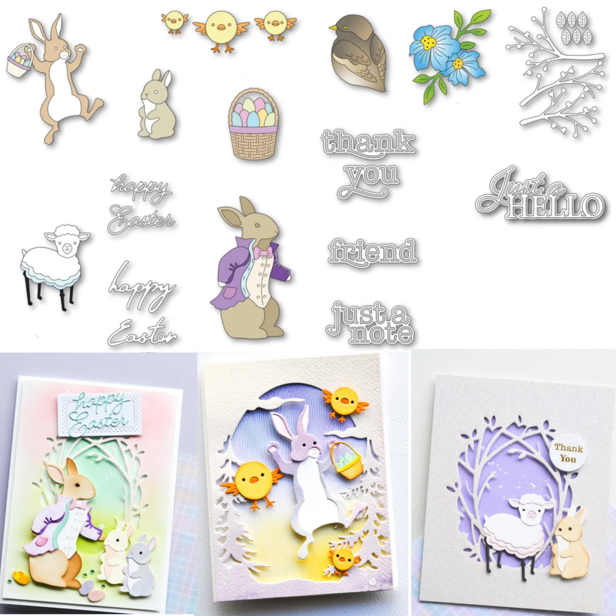 

Spring Animals Flowers New Metal Cutting Dies Scrapbooking Supplies Paper Card Album Diy Craft Template Decoration 2024 Arrival