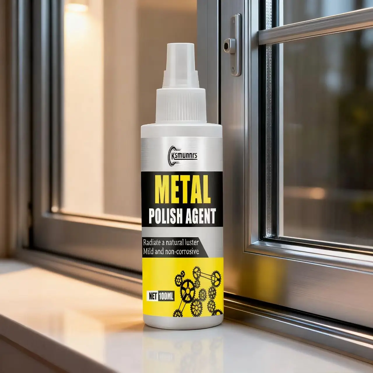 عامل تلميع المعدن Ksmunnrs 100 مل - يشع اللمعان الطبيعي، خفيف وغير قابل للتآكل، مرمم لامع معدني للأجهزة والآلات #1