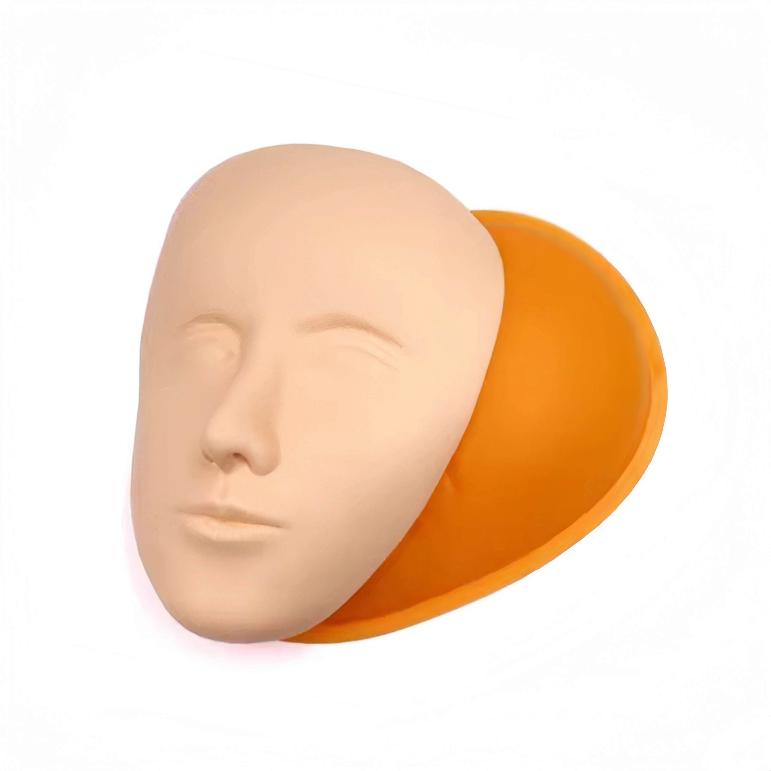 

5D Facial Tattoo Training Head Silicone Practice Permanent Makeup Lip Eyebrow Tattoo Skin Mannequin Doll Face Head
