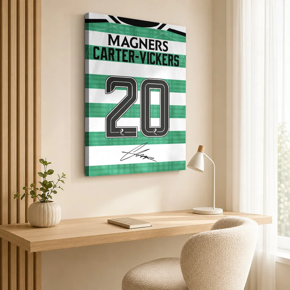 Les Ferdinand Newcastle 10 Football Jersey Canvas Poster Customized Photo Sports Portrait Wall Paintings Decoration for Office