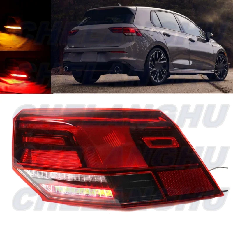 For VW Golf 8 Mk8 2021 2022 2023 Right Outer Side Tail Light Rear Lamp With Bulbs Car accessories 5HG945094