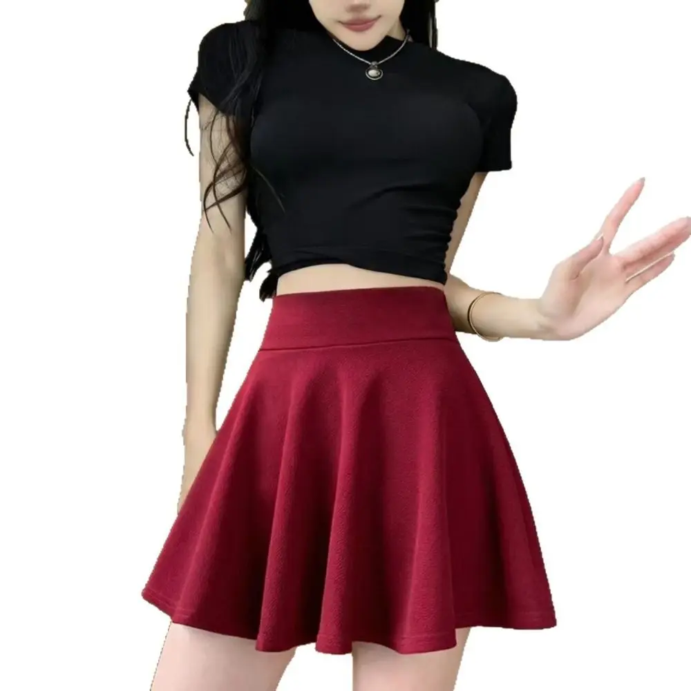 Casual Pleated Mini Skirt