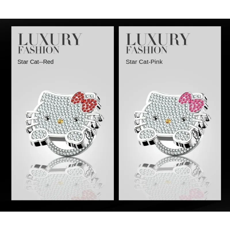 Sanrio Hello Kitty Car Interior One Click Start Button Protective Cover Anime Car Start Stop Button Protective Cover Decoration