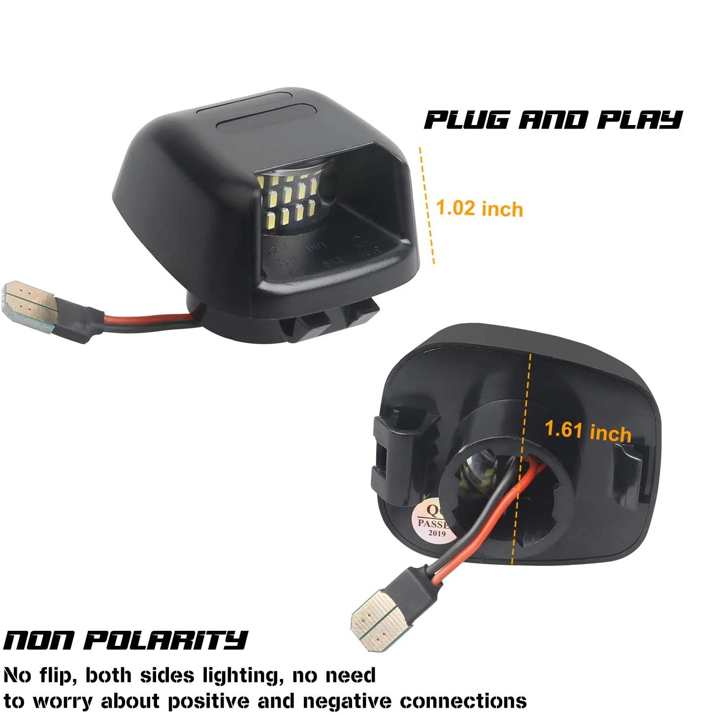 A00E-2Pcs Red Tube SMD LED License Plate Light For Nissan Navara D40 2005-2016