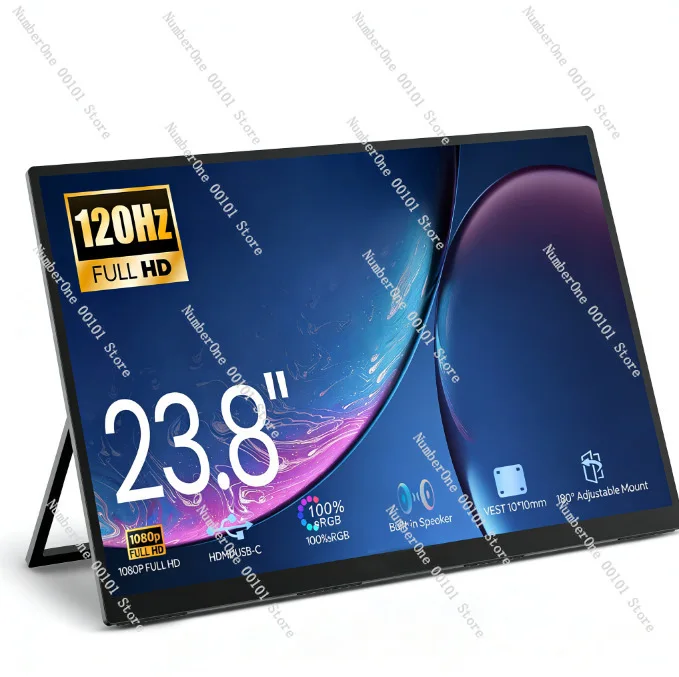 Ultra Slim Portable Monitor Full HD 120Hz Phone Screen Mirroring Display Laptop Second Screen for PS5 Game Console External