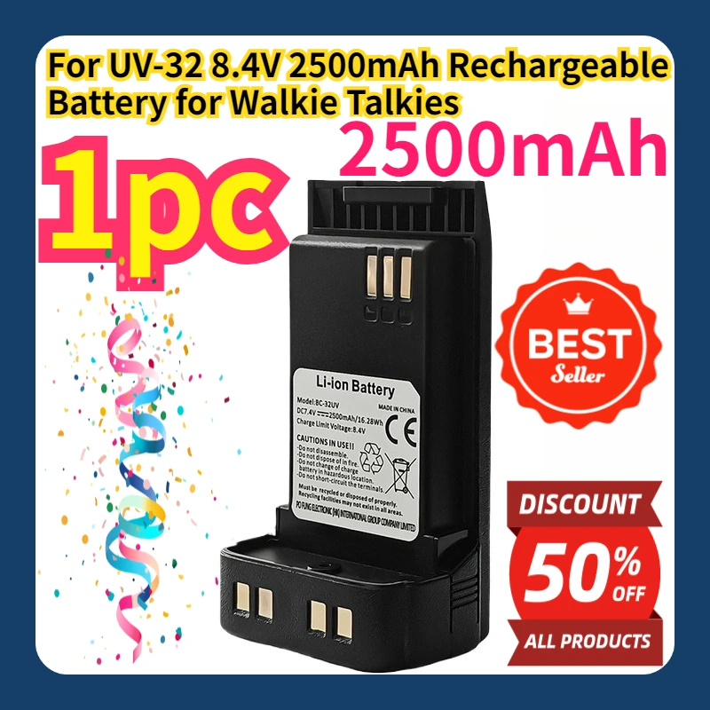 

For UV-32 8.4V 2500mAh Rechargeable Battery for Walkie Talkies