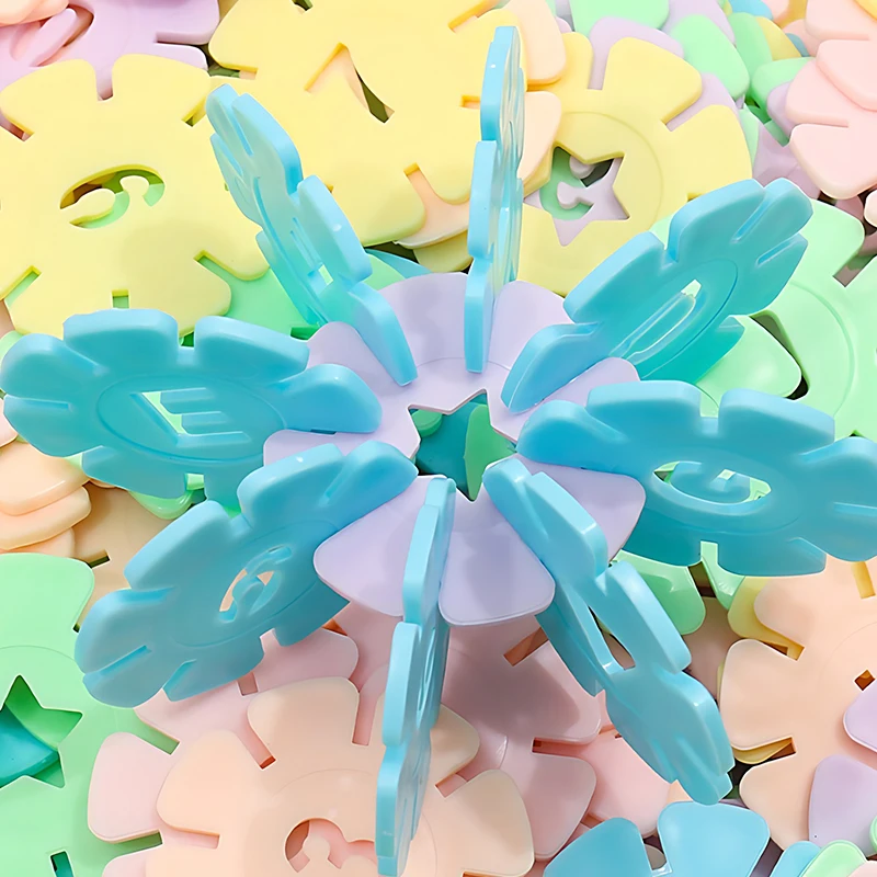 60/100/200 шт. разные цвета, блоки в виде снежинок, 2 стиля в наличии, игра для родителей и детей, аксессуары для распознавания цвета детского сада ZYF