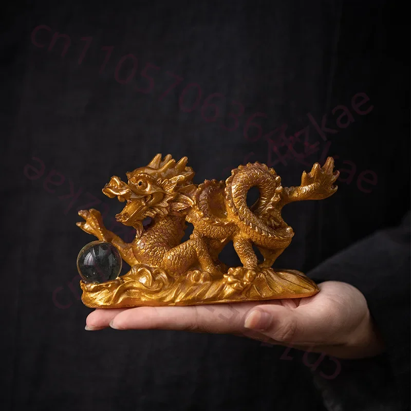 Xianglong Playing with Pearls, Attracting Wealth, Chameleon Tea Pets, Exquisite Ornaments for Nurturing Kung Fu Tea Set