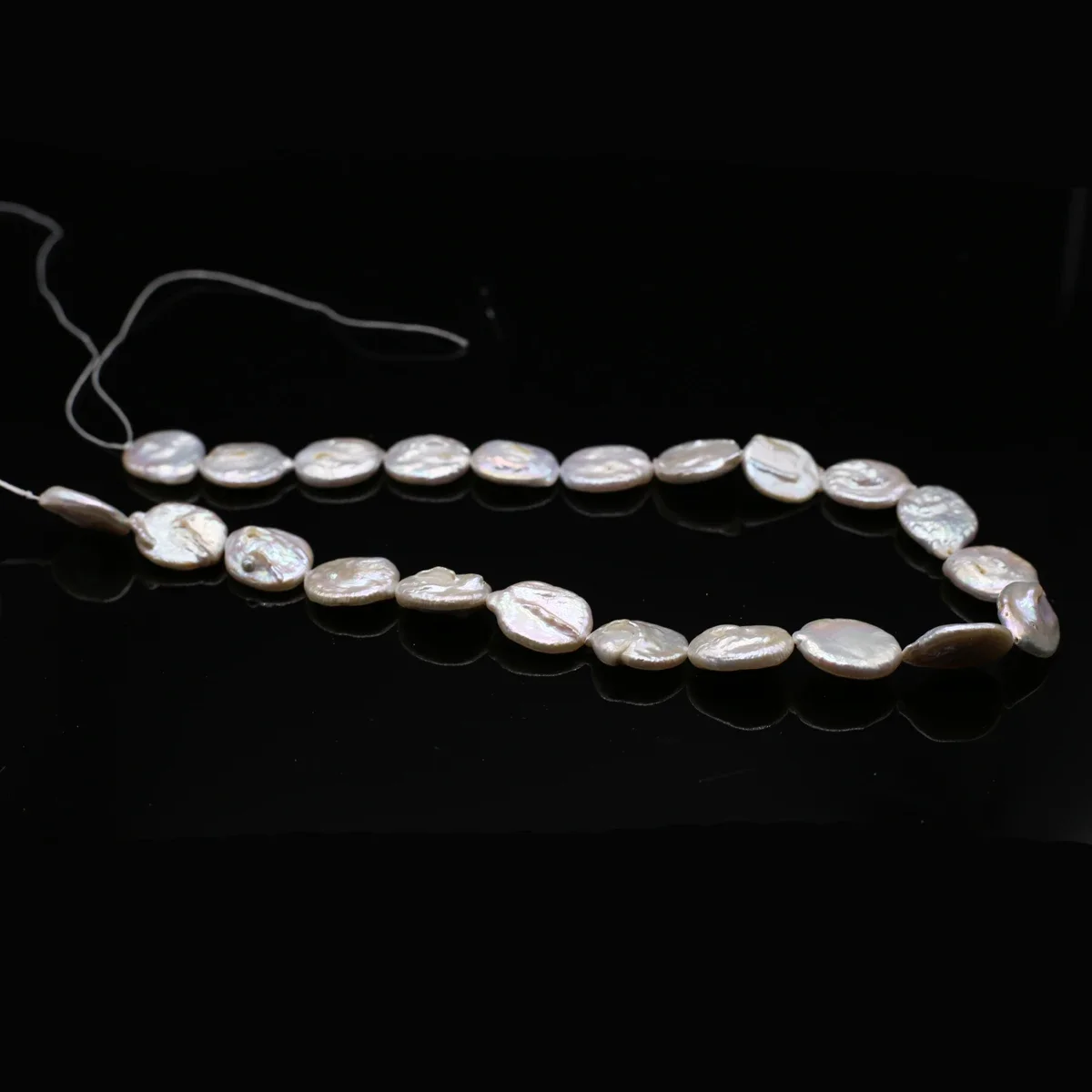 White Natural Freshwater Pearl Vintage Button Jewelry Accessories Ladies DIY Necklace Bracelet Stud Earrings Coin Jewelry18x14mm image 5