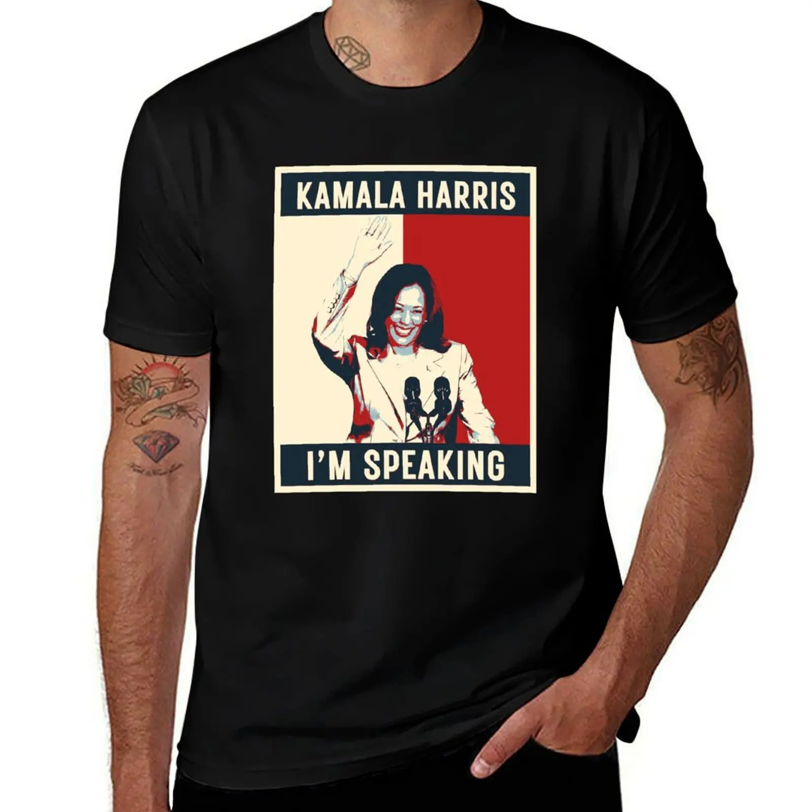 

Kamala Harris I'm Speaking pop art T-Shirt Casual Pattern Print Tee Shirt