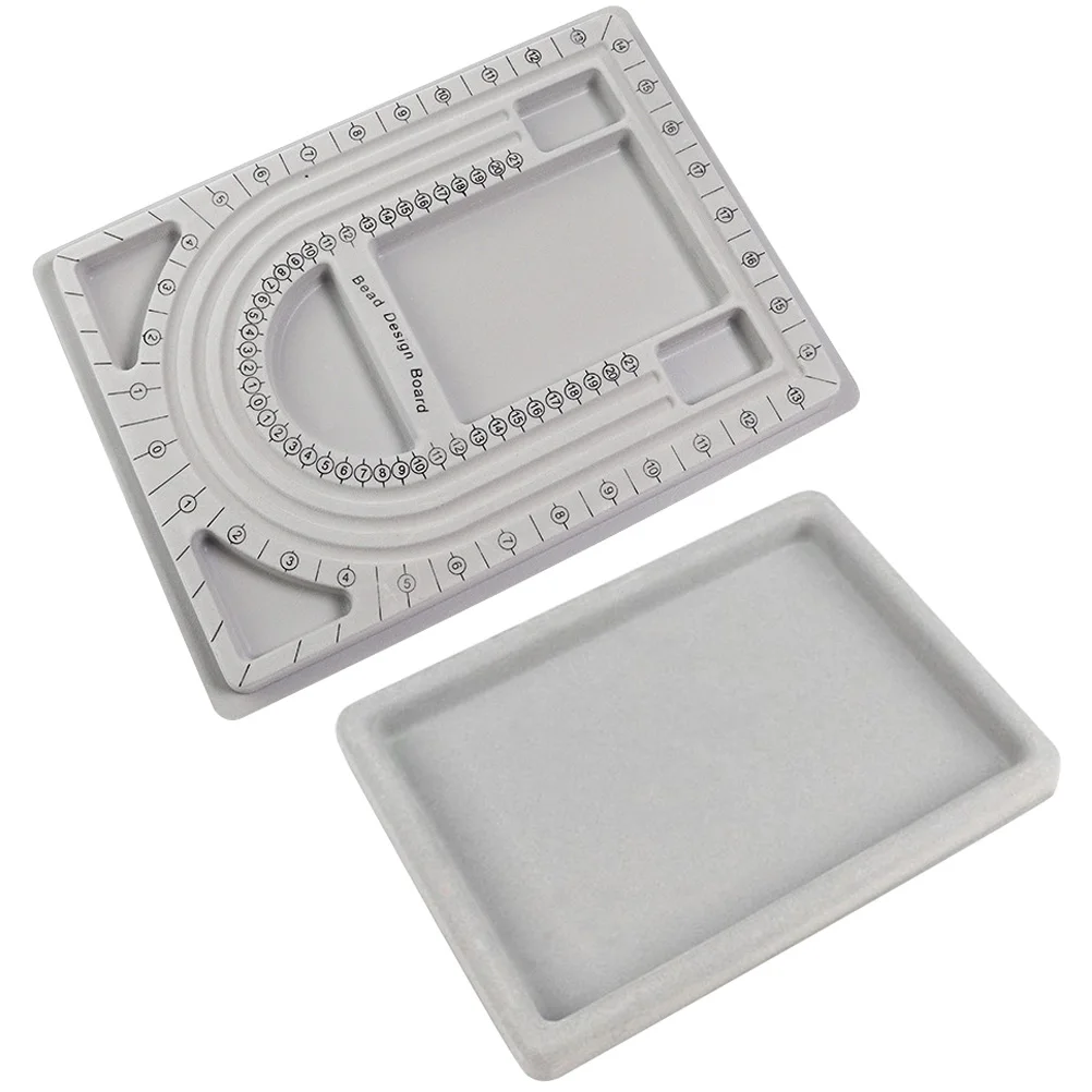 

2 шт., дизайнерская доска из бисера, ожерелье, браслет, лотки для изготовления ювелирных изделий, прочный пластиковый лоток для бисероплетения, инструмент для сортировки веревки для