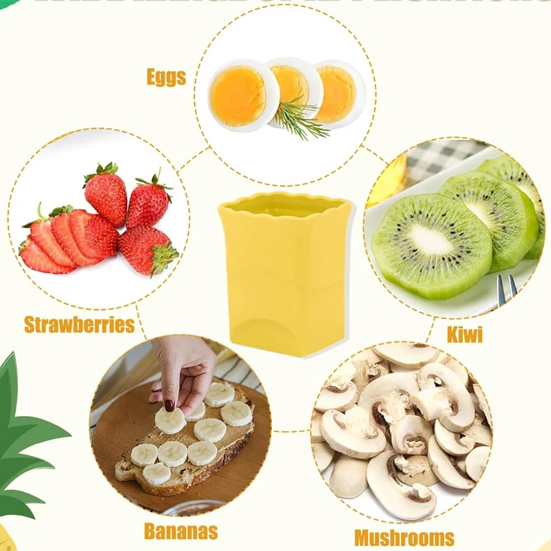 Cup Slicer Strawberry Slicer Stainless Steel Egg Slicer Banana Slicer Quickly Make Fruit Vegetable Cutter Creative Kitchen Gadge - view 5