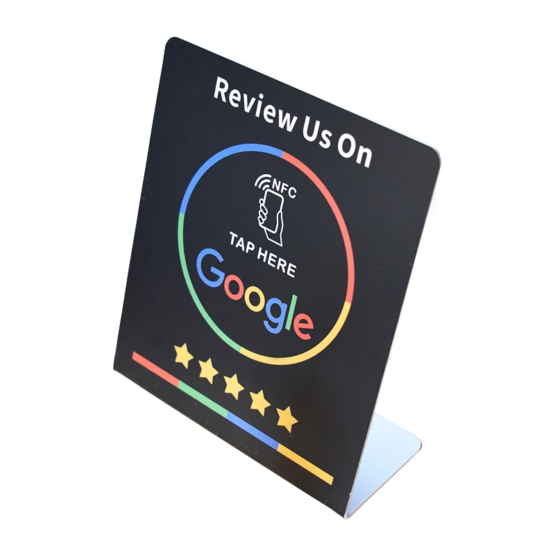 

13.56Mhz Programmable Google Review NFC Display Restaurant Google Review NFC Table Stand